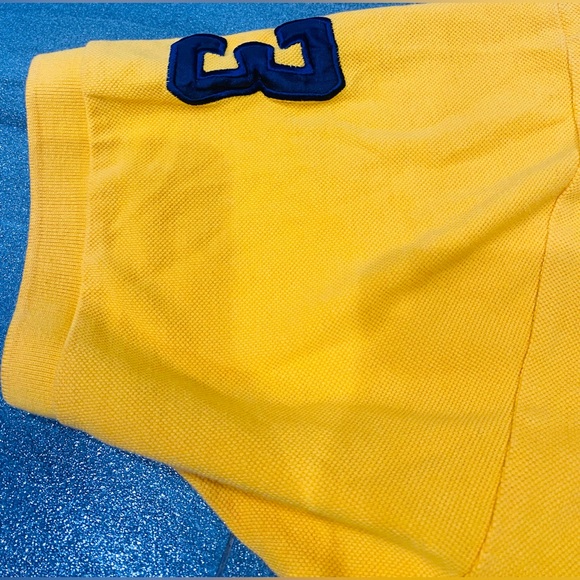 Men’s Vintage Short Sleeve Polo Ralph Lauren Big Pony Yellow Size XXL - Picture 4 of 5